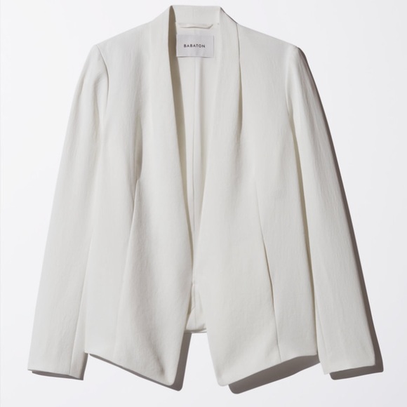 Aritzia Babaton ‘Keith’ Open-front Jacket in Espace White ASO Meghan Markle - Picture 2 of 13
